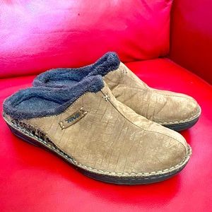 BROWN TEVA KIRU FUR LINED SLIP ON MULE WOMENS SIZE 7